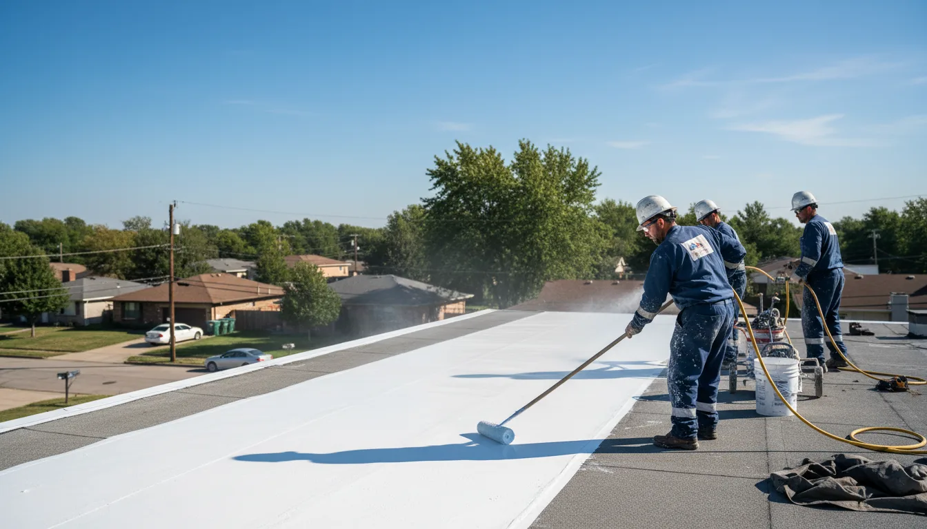 Commercial roof coating in Derby, NY near me